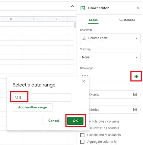 Is there any way to let the data range of a chart in Google Sheets ...