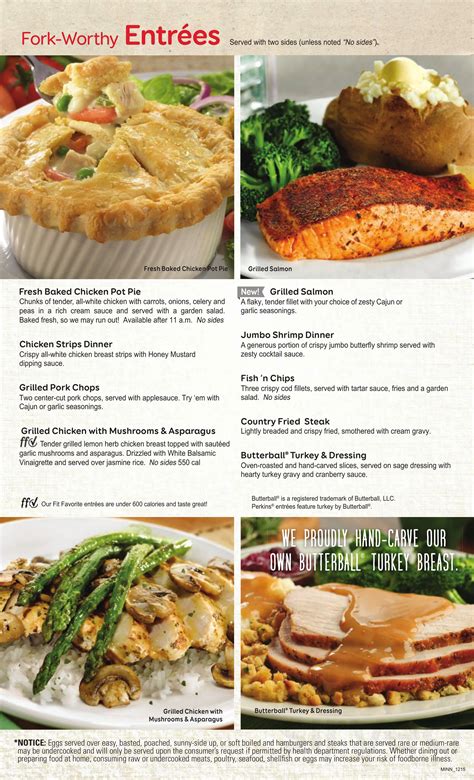 Perkins Restaurant & Bakery menu in Seminole, Florida, USA