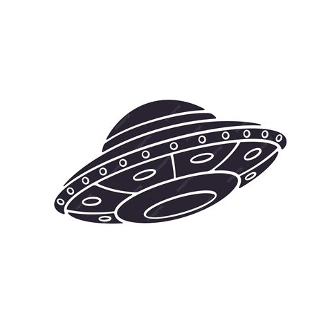 Premium Vector | Vector illustration Silhouette of UFO space ship Alien ...