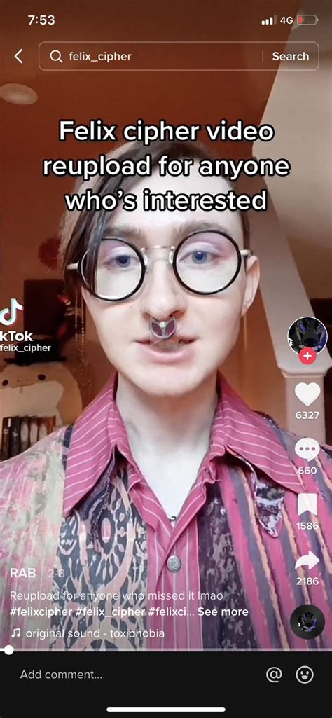 Please talk about Felix Cipher, the person on tiktok who thinks they’re ...