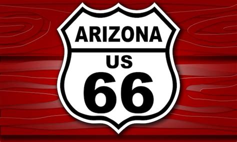 Premium Photo | Usa route 66 vintage road sign for arizona state