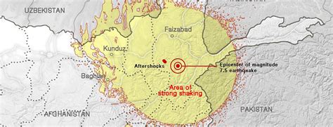 Satellite data and imagery for damage assessment after earthquake