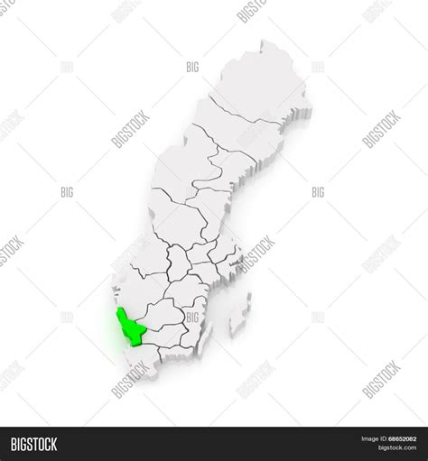 Map Halland. Sweden. Image & Photo (Free Trial) | Bigstock