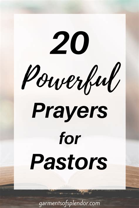 20 Powerful Prayers for Pastors and Church Leaders