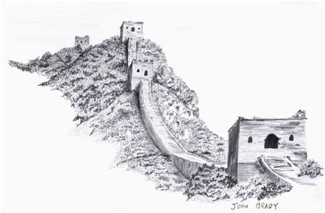 Great Wall of China Sketch - Drawing Skill