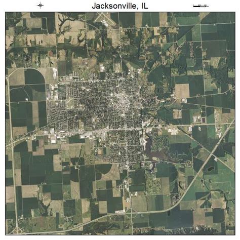 Aerial Photography Map of Jacksonville, IL Illinois