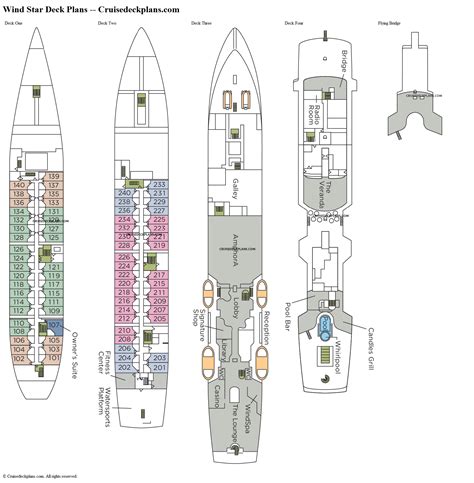 Wind Star Deck Plans, Diagrams, Pictures, Video