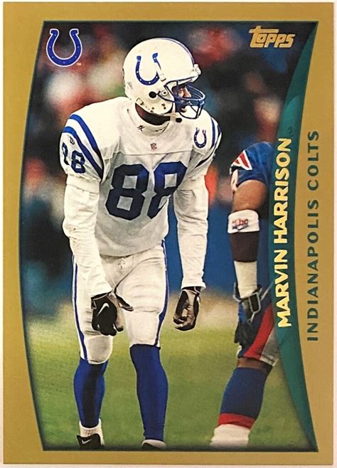 Marvin Harrison Sr. 1998 Topps Indianapolis Colts Football Card – KBK ...