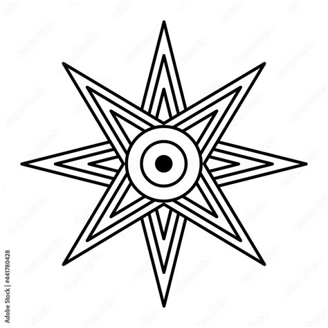 Obraz Star of Ishtar or Inanna, also known as the Star of Venus ...