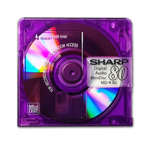 Sharp MiniDisc purple MD-R 80 minutes - Retro Style Media