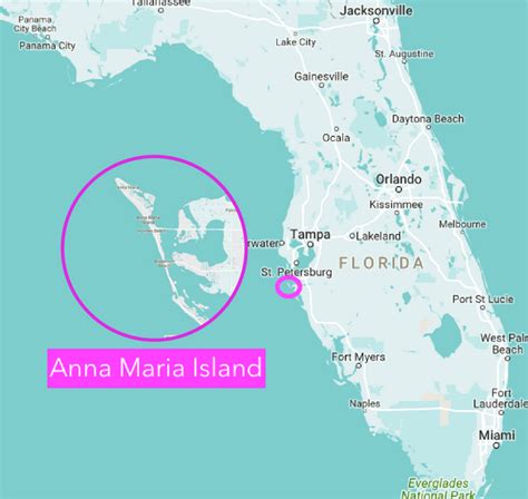 Map Of Florida Showing Anna Maria Island – The World Map