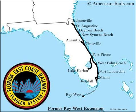 The Florida East Coast Railway | Florida east coast, East coast, Train map