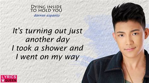 Dying Inside To Hold You (Lyrics) Darren Espanto - YouTube