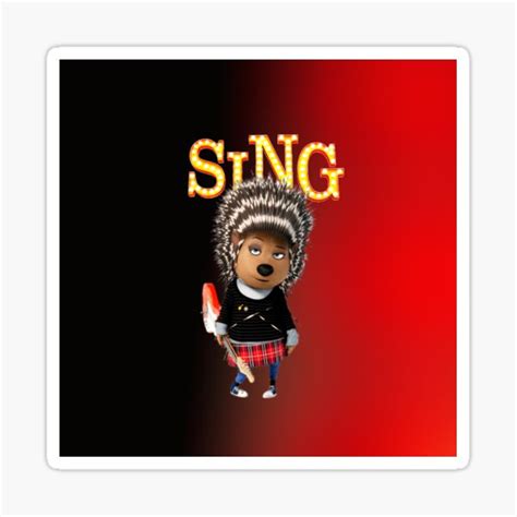 "Sing movie unique design " Sticker for Sale by Lckees | Redbubble