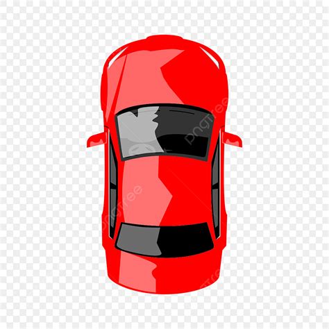 Car Top View Clipart Hd PNG, Red Car Top View Icon, Car, Car Sport ...