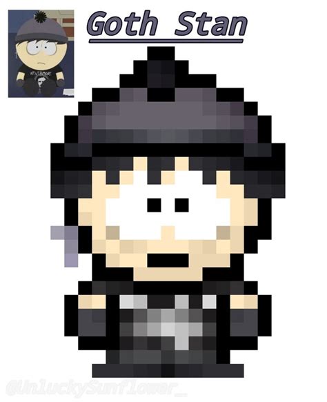 Pixel-Art goth Stan (South Park) | Милые рисунки, Милые каракули ...