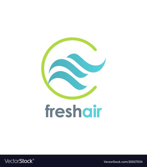 Fresh air wave logo Royalty Free Vector Image - VectorStock