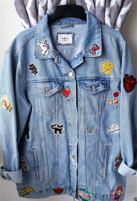 Customized Denim Jacket with fun patches | Customised denim jacket ...