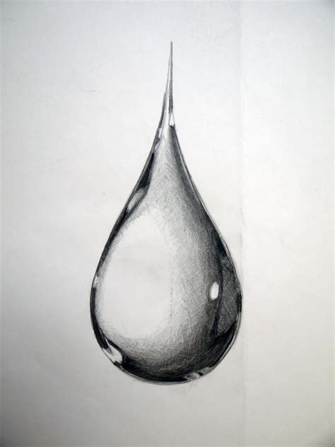 Water Droplet Pencil Drawing