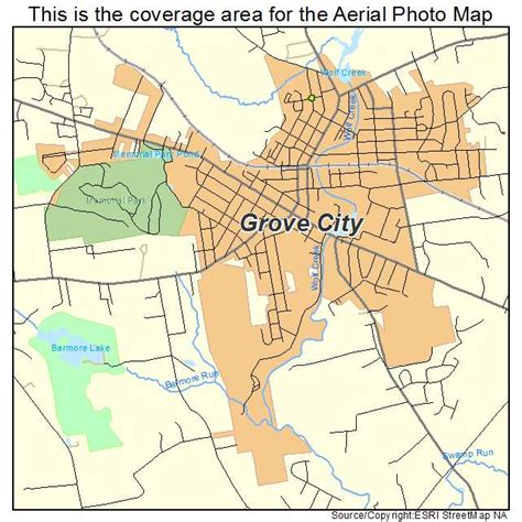 Aerial Photography Map of Grove City, PA Pennsylvania