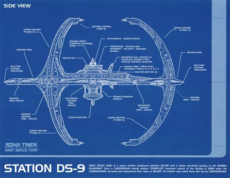 STAR TREK Deep Space Nine Station DS-9 | Star trek, Uss enterprise star ...