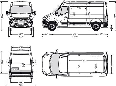 Opel Movano 2010 Blueprint - Download free blueprint for 3D modeling