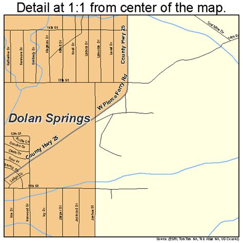 Dolan Springs Arizona Street Map 0419630