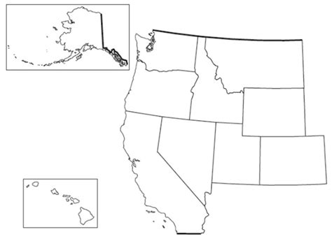 West Region (Capitals, Abbreviations, States) Diagram | Quizlet