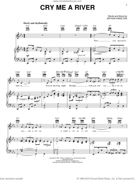 Diana Krall: Cry Me A River sheet music for voice, piano or guitar