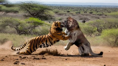 Lion VS Tiger 2023 | Tiger VS Lion Real Fight - Tough Creatures ...