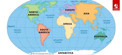 Continents of the World: Map, Area, Countries, Population