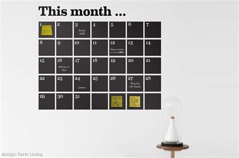 Chalkboard Calendar Wall Decals - At Home with Kim Vallee