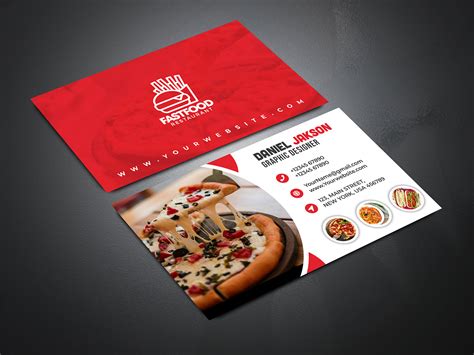 PSD Fast Food Restaurant Business Card Design :: Behance