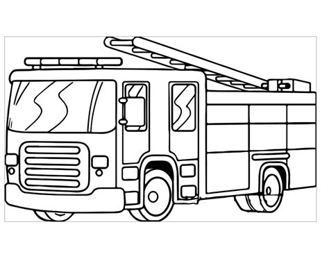 Fire Truck Coloring Page