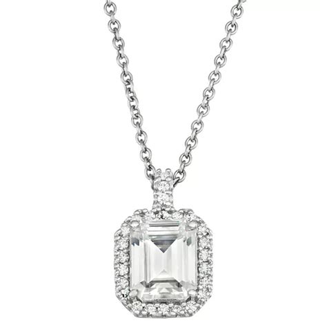 Charles & Colvard 14k White Gold 3 9/10 Carat T.W. Lab Created ...