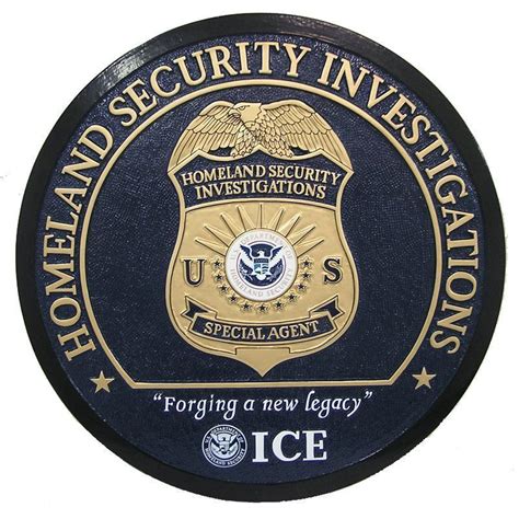 Department of Homeland Security Investigations Special Agent Plaque