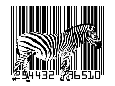 Zebra Barcode Digital Art by Michael Tompsett