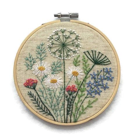 Hand Embroidery Pattern Flowers