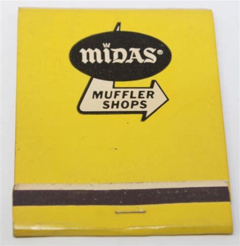 Vintage Matchbook Midas Muffler Shops 5 Memphis Locations 1960s Unused ...