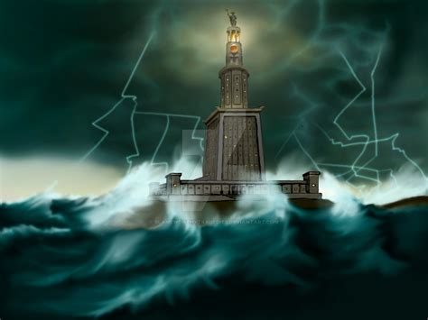 Pharos Lighthouse, Alexandria, Egypt by blameworthytragedies on DeviantArt