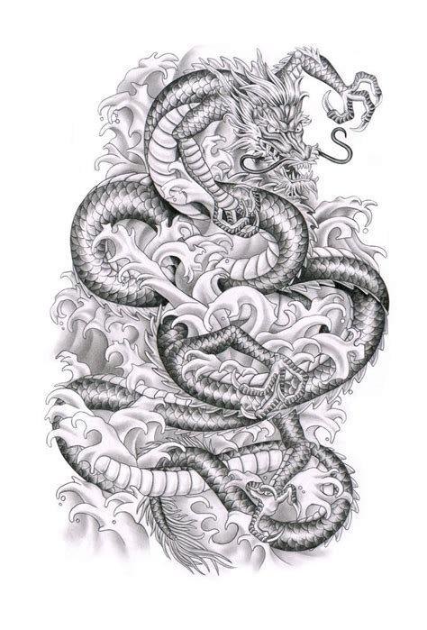 Chinese Dragon Tattoo Clipart