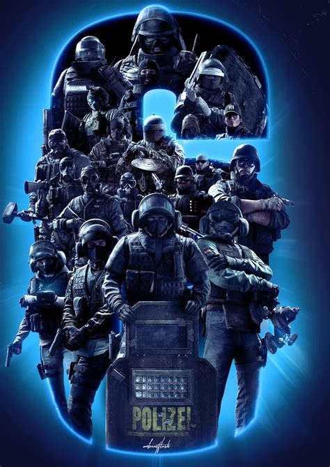 Rainbow Six Siege - base operators Poster by AmbientFlush on DeviantArt