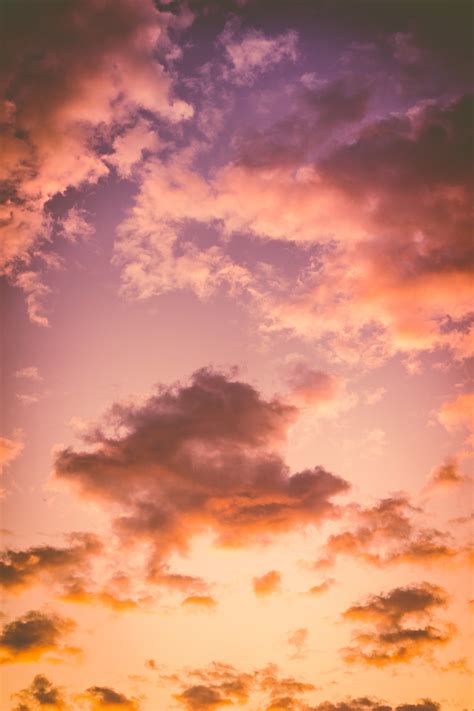 photo of cumulus clouds during golden hour | Sunset images, Sky ...