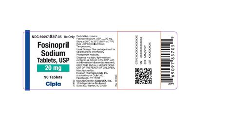 Fosinopril - FDA prescribing information, side effects and uses