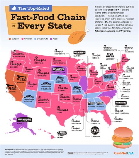 America's Best And Worst Rated Fast Food Chains, By State