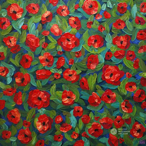 Poppies In Bloom 48"x48" • Melissa McKinnon Art