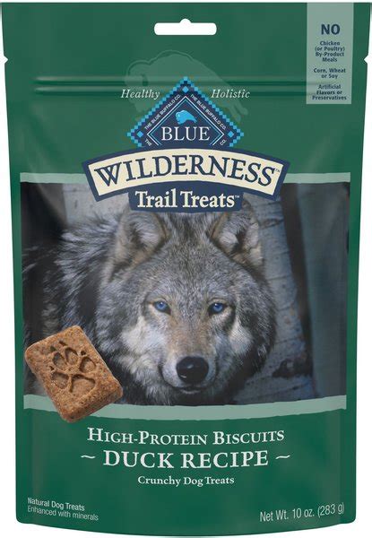 BLUE BUFFALO Wilderness Trail Treats Grain-Free Duck Biscuits Dog ...