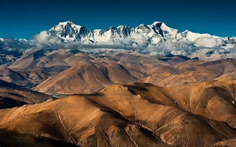 Barren Hills to Majestic Mountains: Himalayan peaks in Tibet near Mount ...