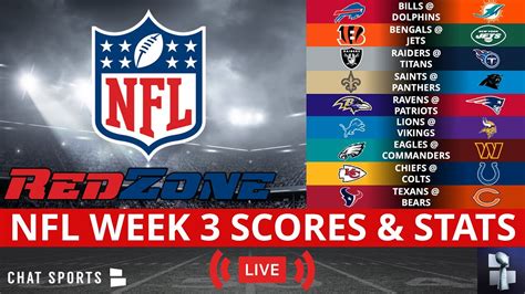 NFL RedZone Live Streaming NFL Week 3: Scoreboard, Highlights, Scores ...