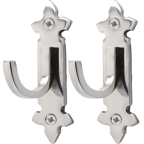 Gothic Chrome Curtain Tie Back Hooks 2 Pack | Tieback Hooks | Connollys ...